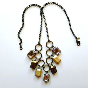 VINTAGE 1980's Avon SAQ Rustic Rhinestone Necklace